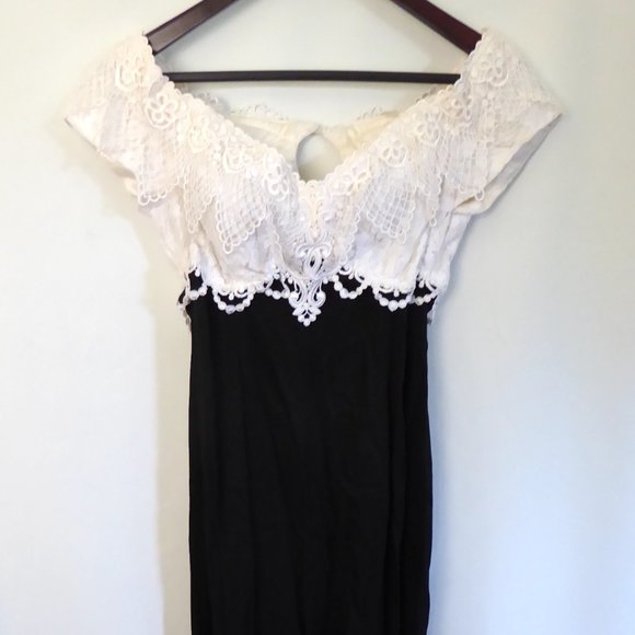 SCOTT McCLINTOCK BRAND WOMENS SHORT BLACK DRESS (PRE-OWNED) SIZE 12 - Picture 2 of 16